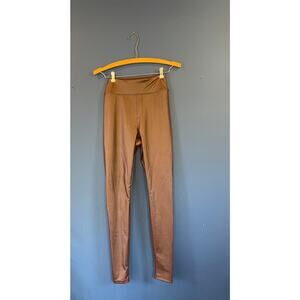 OFFLINE By Aerie Real Luxe Faux Leather Legging Brown Size Small 60